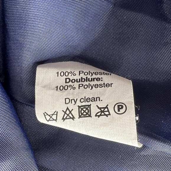 J. Crew Factory Navy Blue & White Geometric Striped 3/4 Sleeve Gallery Dress 14 - Picture 7 of 14